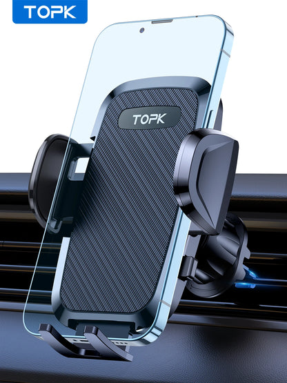 TOPK D36-G  Car Phone Holder with Hook Clip Air Vent Car Mount 360° Rotation  Mobile Phone Mount for Cellphone